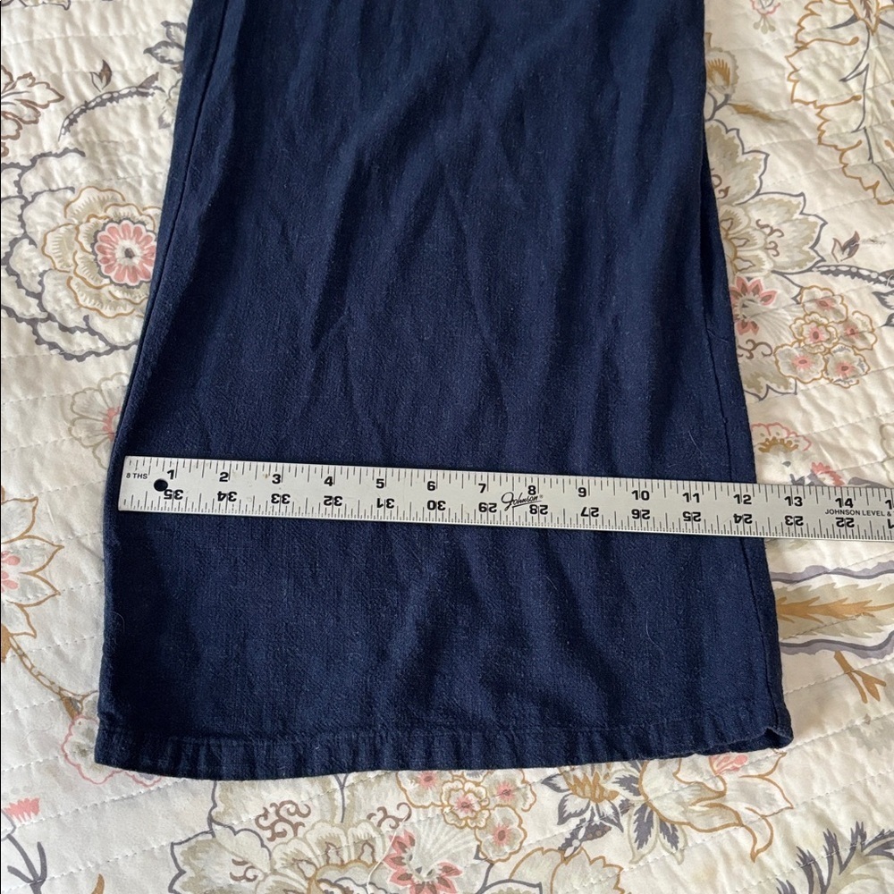 Vintage Sleeveless Blue Super Wide Leg Jumpsuit - Picture 6 of 6